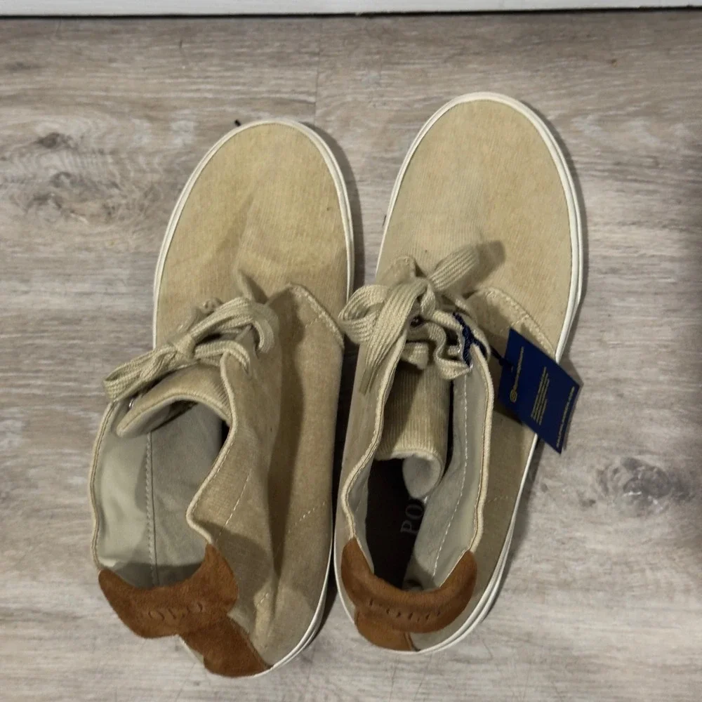 Polo Ralph Lauren‎ Talin Chukka Sneakers Tan Corduroy Suede Mens 9.5D NWT